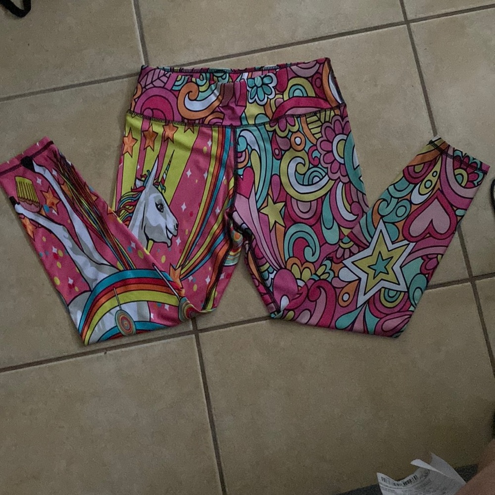 2pood rainbow unicorn workout capris